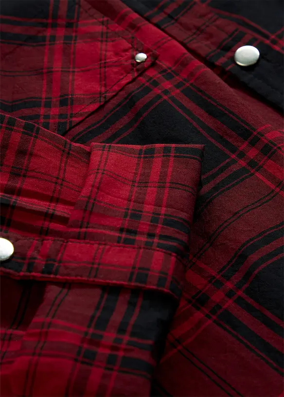 Chemisier à carreaux 100% coton, bonprix