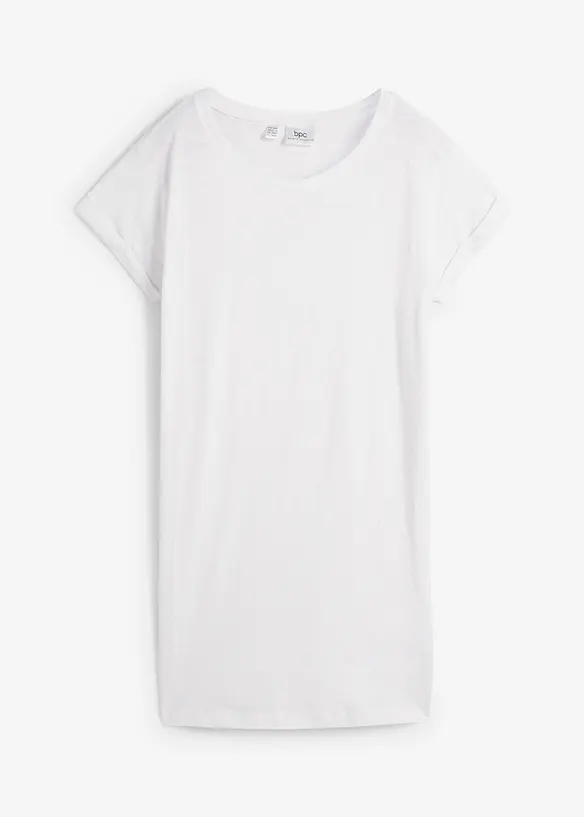 T-shirt long et boxy &agrave; manches courtes, bonprix