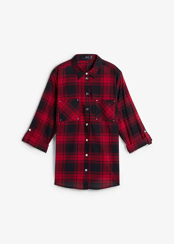 Chemisier à carreaux 100% coton, bonprix