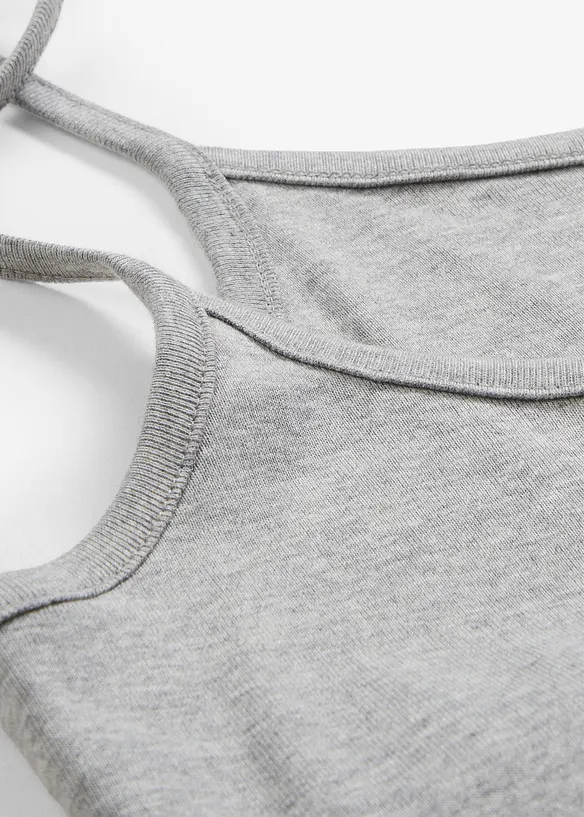 Lot de 3 tops à bretelles spaghetti 100% coton, bonprix