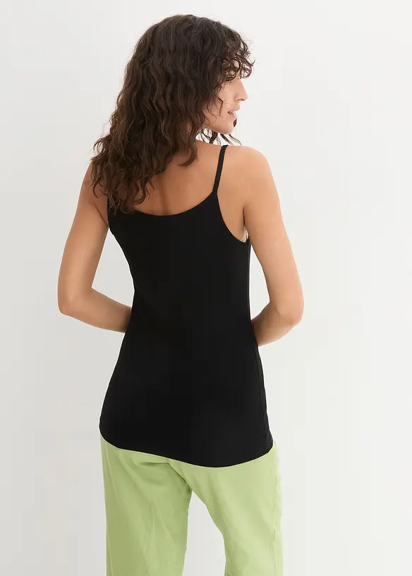 Lot de 3 tops à bretelles spaghetti 100% coton, bonprix