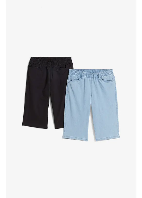 Lot de 2 bermudas extensibles, bonprix