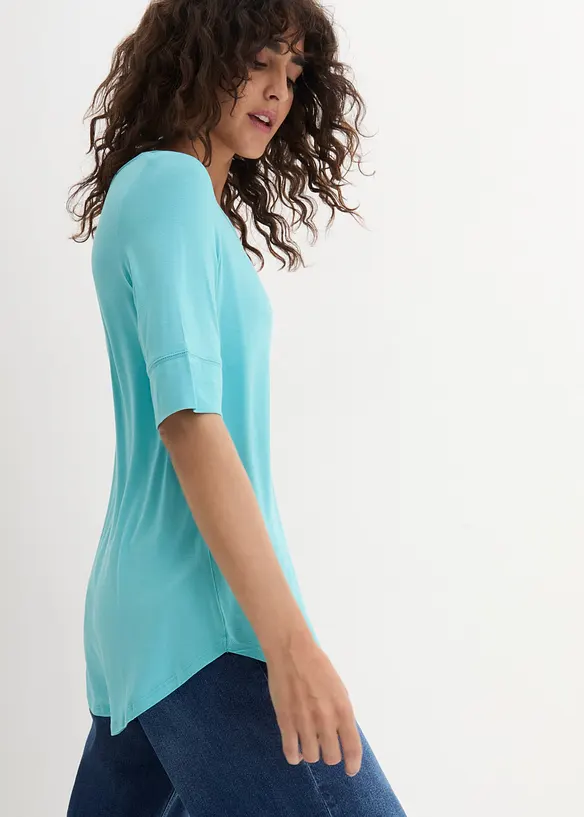 T-shirt long et doux en viscose, bonprix