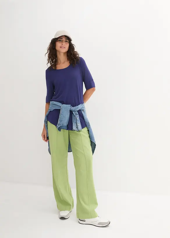 T-shirt long et doux en viscose, bonprix