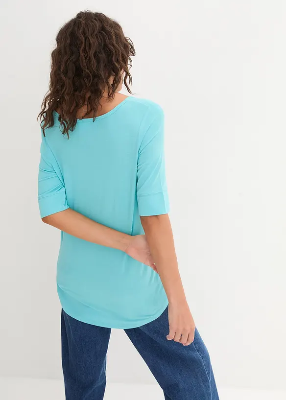 T-shirt long et doux en viscose, bonprix