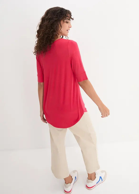 T-shirt long et doux en viscose, bonprix