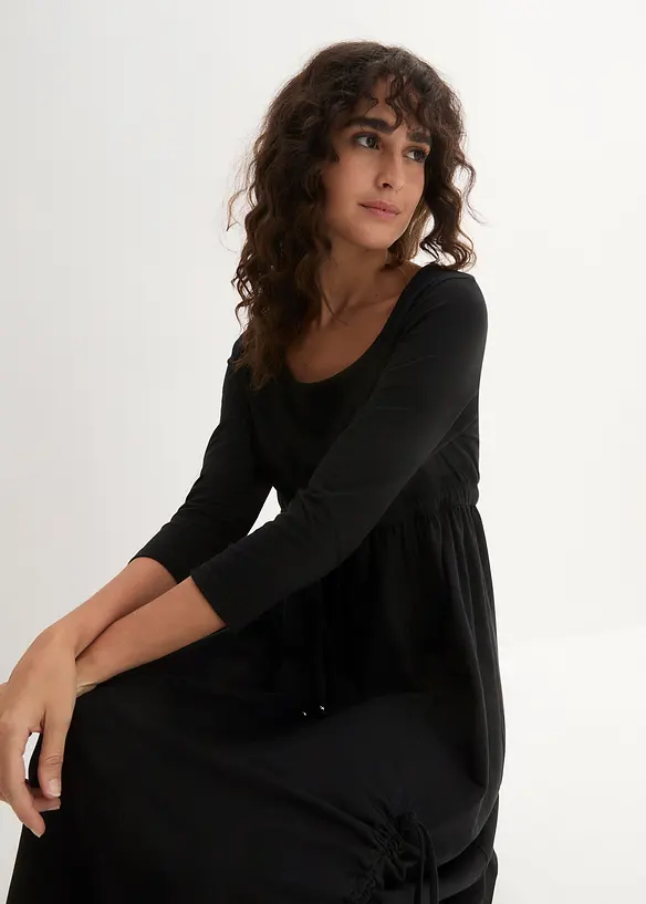 Robe en jersey avec manches 3/4, bonprix