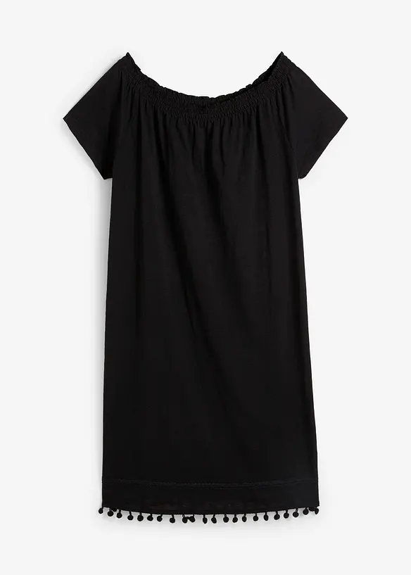 Robe à col Bardot en jersey 100% coton, bonprix