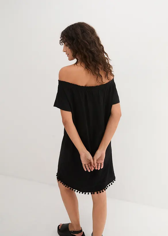 Robe à col Bardot en jersey 100% coton, bonprix