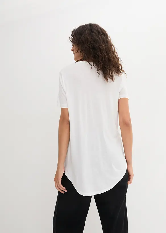 T-shirt long en viscose douce, bonprix