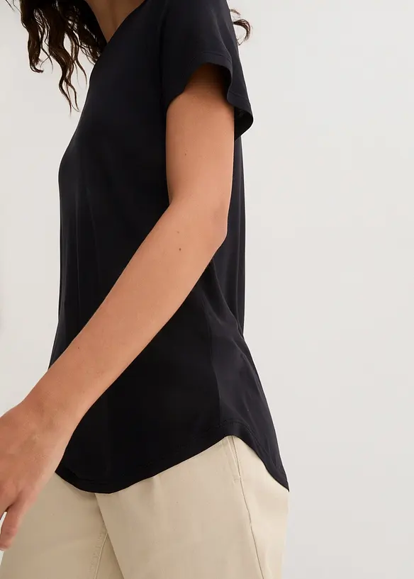 T-shirt long en viscose douce, bonprix