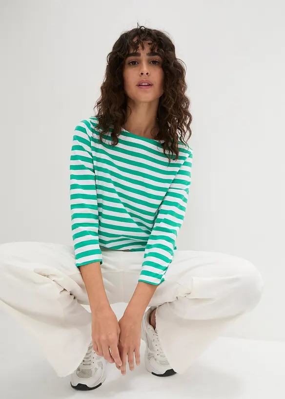 T-shirt &agrave; encolure bateau, bonprix