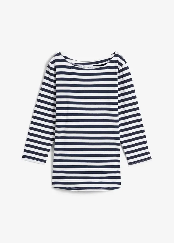 T-shirt à encolure bateau, bonprix