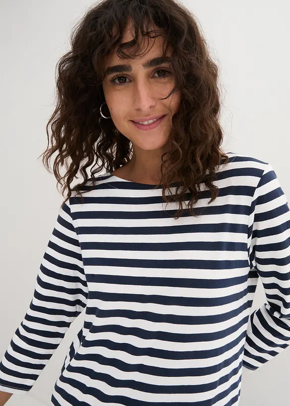 T-shirt à encolure bateau, bonprix