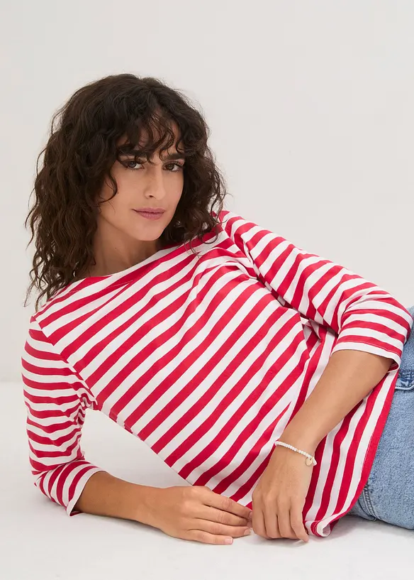 T-shirt &agrave; encolure bateau, bonprix