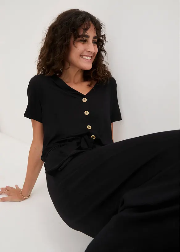 Combinaison en jersey de viscose m&eacute;lang&eacute;e, bonprix