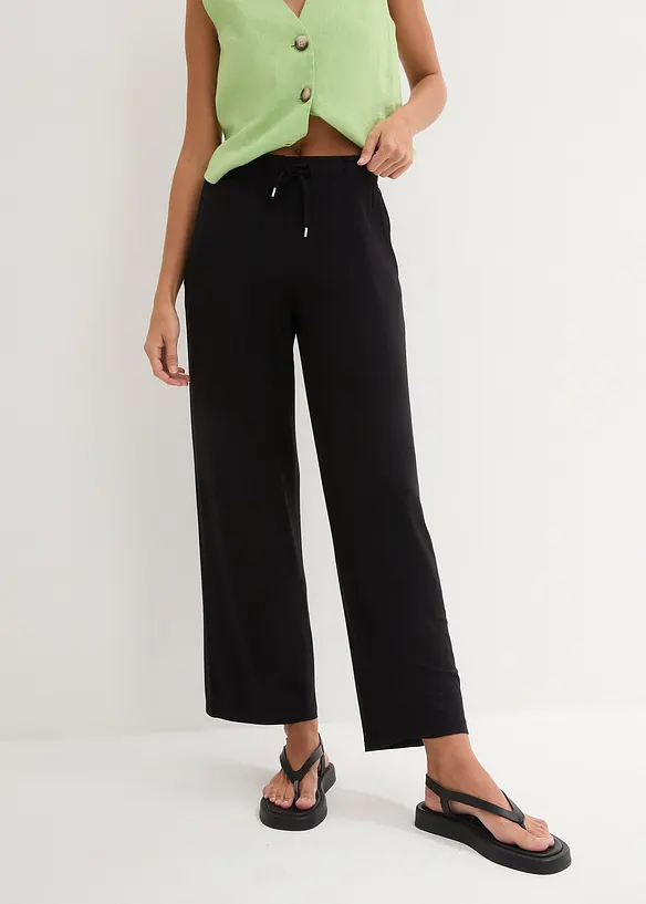 Pantalon fluide en jersey viscose extensible, bonprix