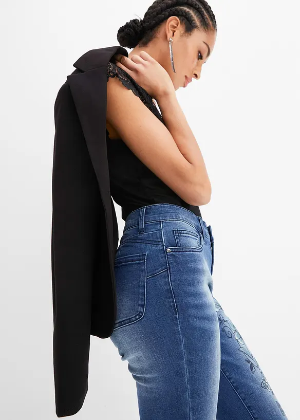 Jean corsaire avec imprimé papillon, bonprix