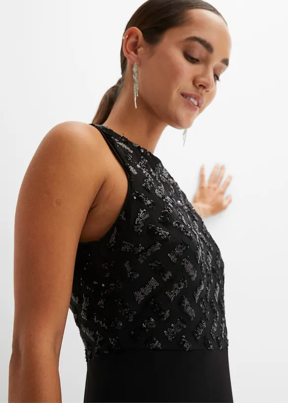 Robe longue brodée de sequins, bonprix