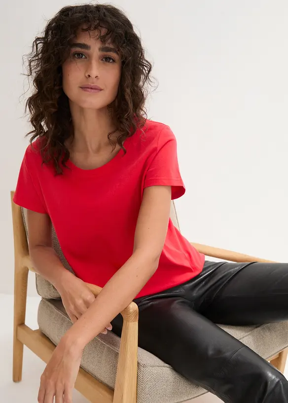 Lot de 5 T-shirts col rond, bonprix