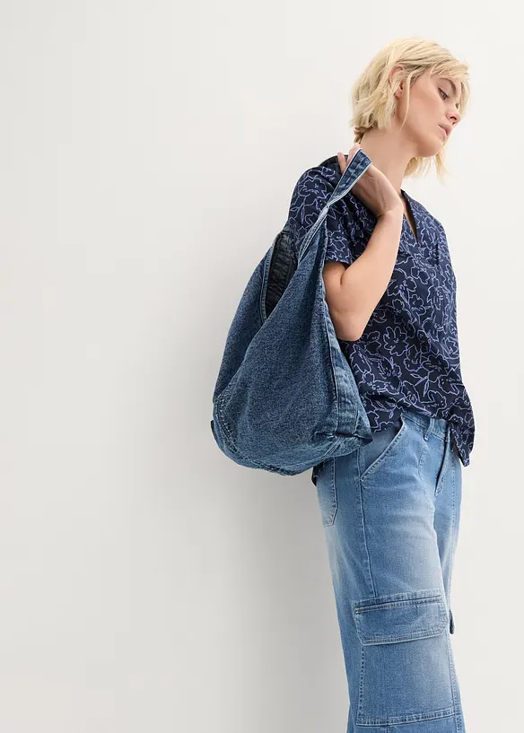 Blouse longue 100% coton, bonprix