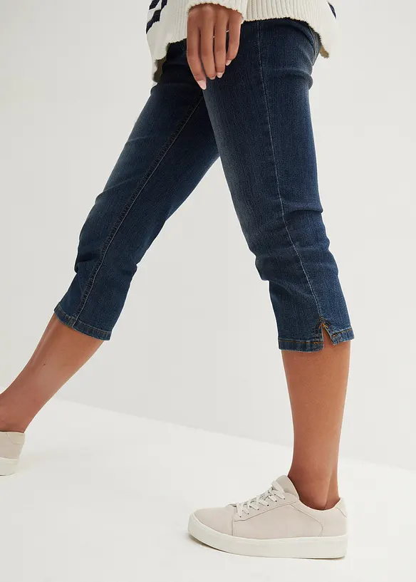 Jean slim taille mi-haute, raccourci, bonprix