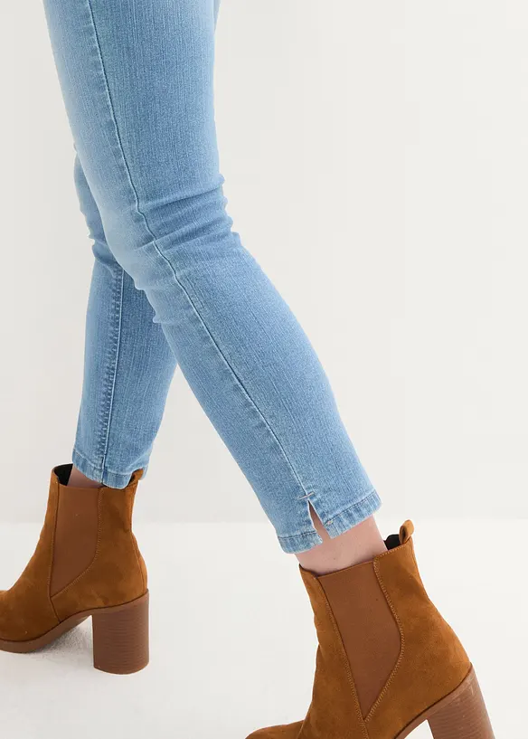 Jean 7/8 extensible, bas fendu, bonprix