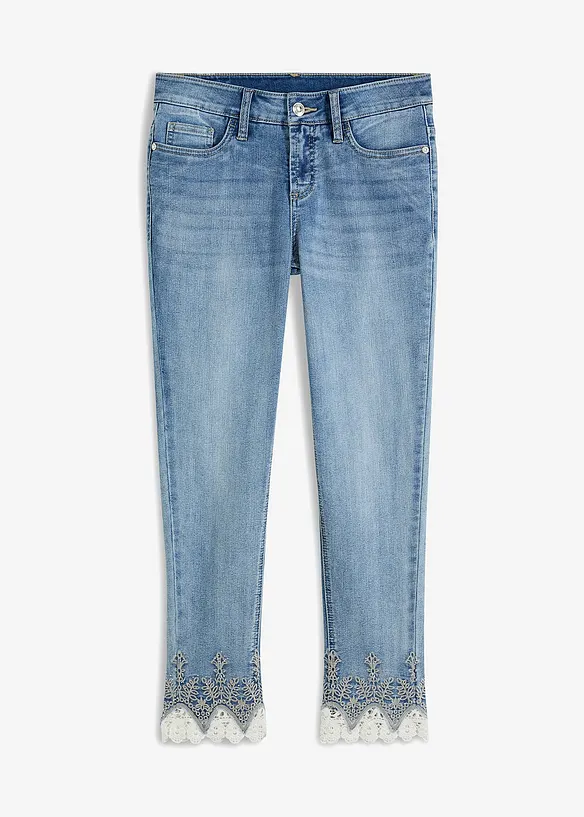 Jean skinny à dentelle, bonprix