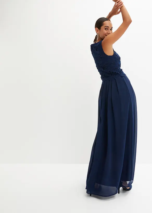 Robe longue à dentelle, bonprix