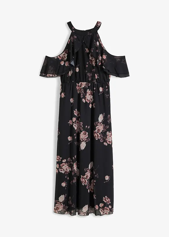 Robe longue en mesh imprimé, bonprix