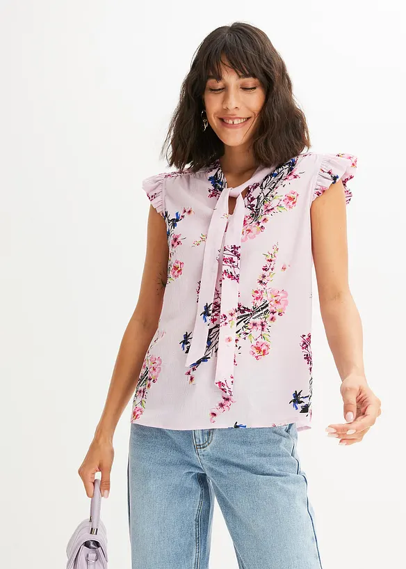 Blouse à col lavallière, bonprix