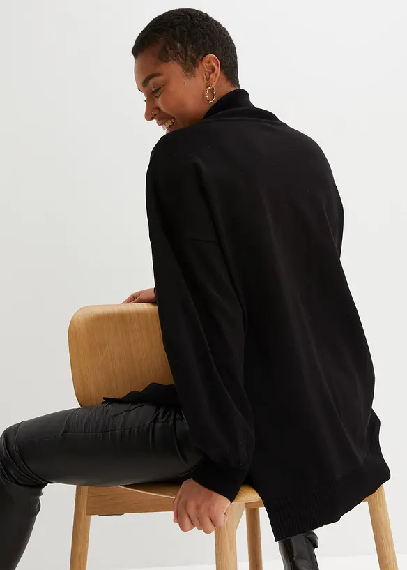 Pull à col roulé en viscose mélangée, bonprix