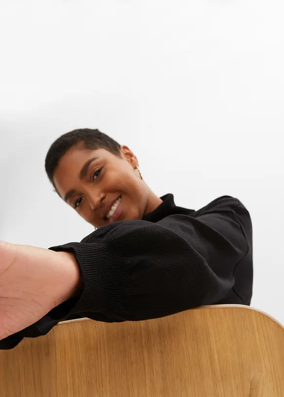 Pull à col roulé en viscose mélangée, bonprix