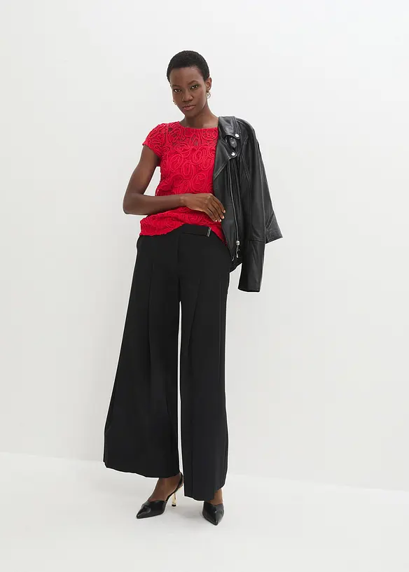 Veste biker en cuir nappa d&rsquo;agneau, bonprix