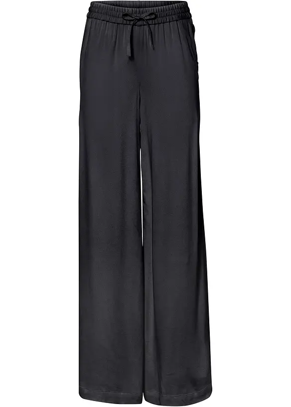 Pantalon fluide en viscose légèrement brillante, bonprix