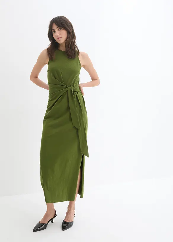 Robe longue à nouer sur le côté, bonprix