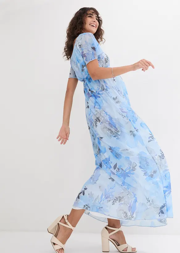 Robe longue de grossesse en mesh délicat, bonprix