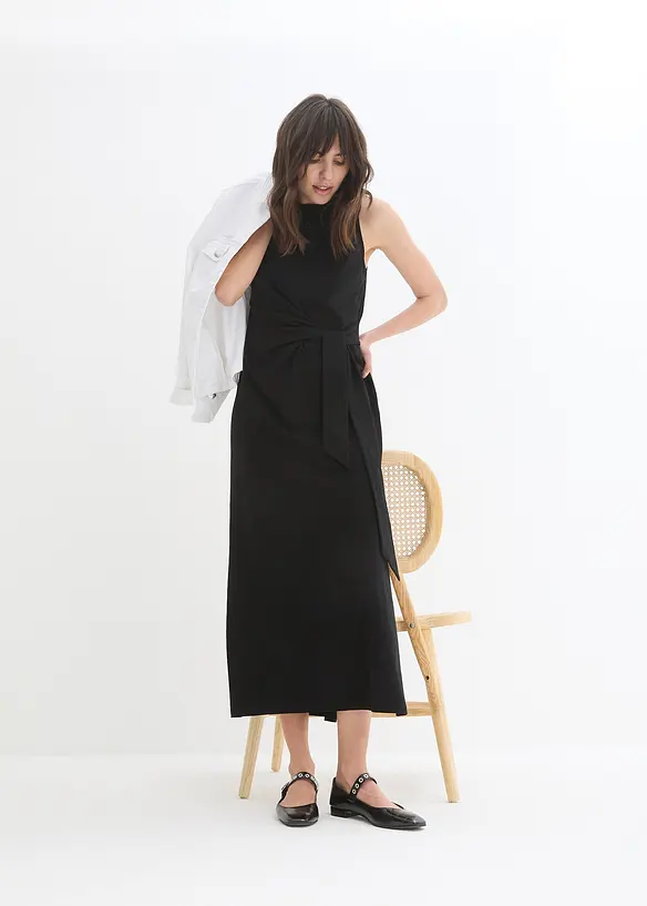 Robe longue à nouer sur le côté, bonprix