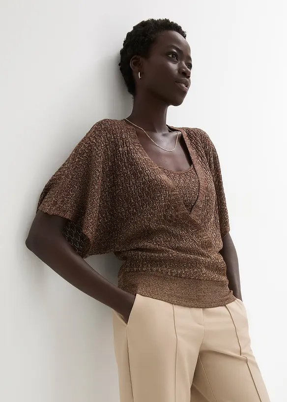 Pull ajour&eacute;, bonprix