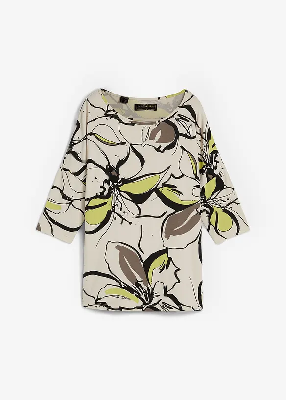 T-shirt à manches chauve-souris et imprimé floral, bonprix
