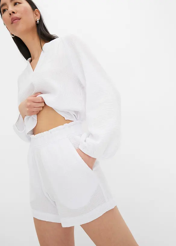 Short en gaze 100% coton, bonprix