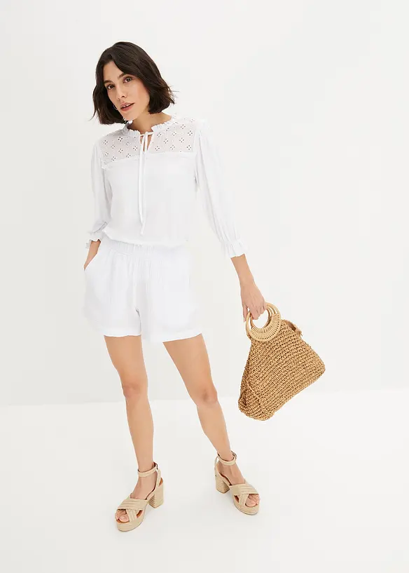 Short en gaze 100% coton, bonprix