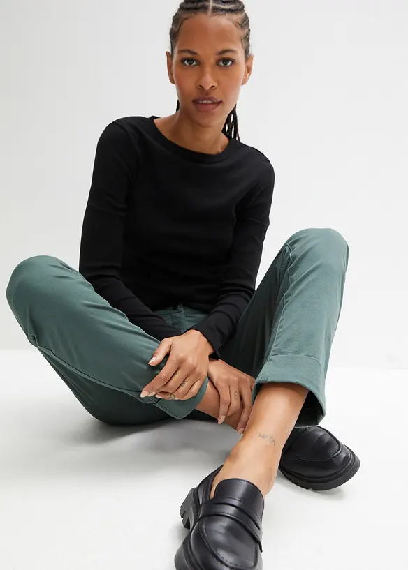 Pantalon chino en coton, longueur cheville, bonprix