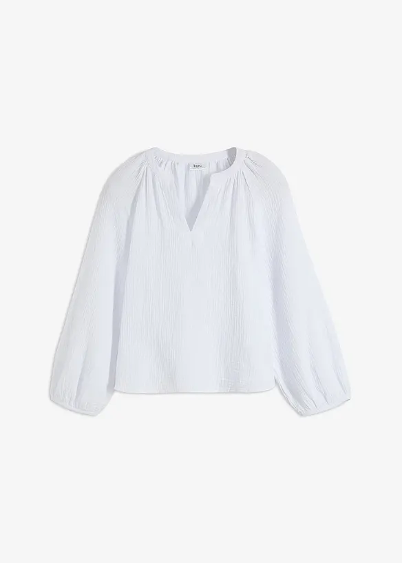 Blouse oversize en gaze de coton, bonprix