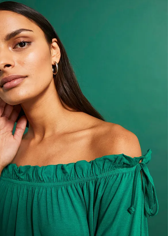 T-shirt col Bardot, bonprix