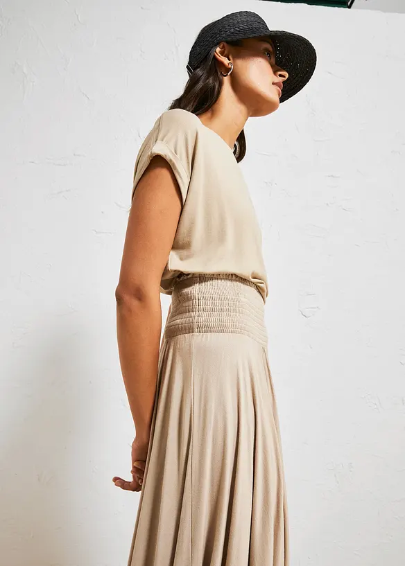 Jupe fluide en jersey viscose, bonprix