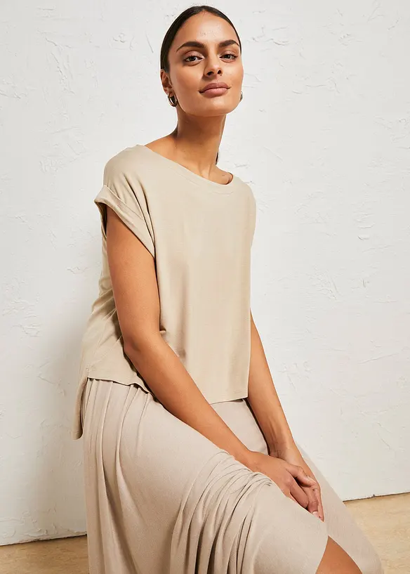 T-shirt oversize en viscose fluide, bonprix