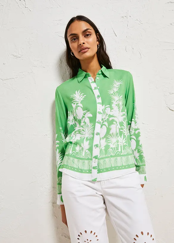 Chemisier en viscose fluide, dos plus long, bonprix