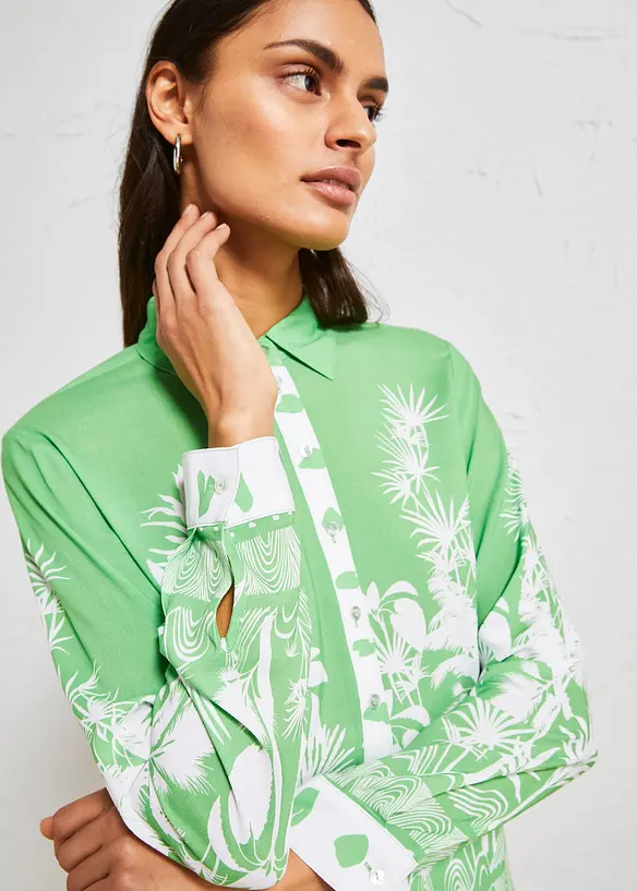 Chemisier en viscose fluide, dos plus long, bonprix