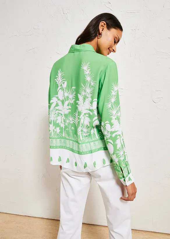 Chemisier en viscose fluide, dos plus long, bonprix